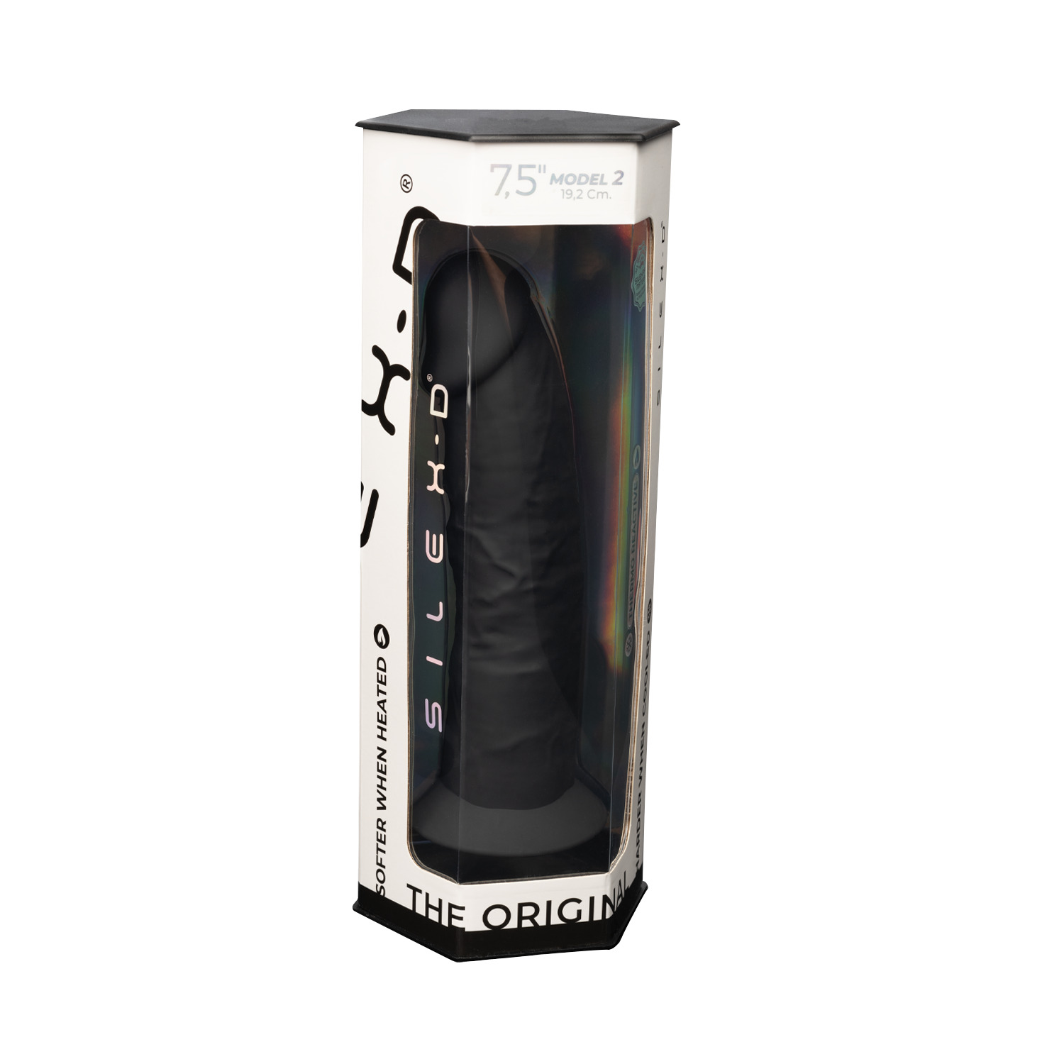 Realistični silikonski dildo crni 19 cm- SilexD, model 2