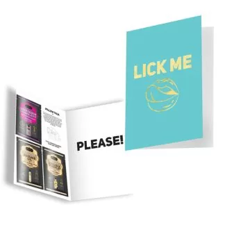 Sexy čestitka za parove - Lick Me