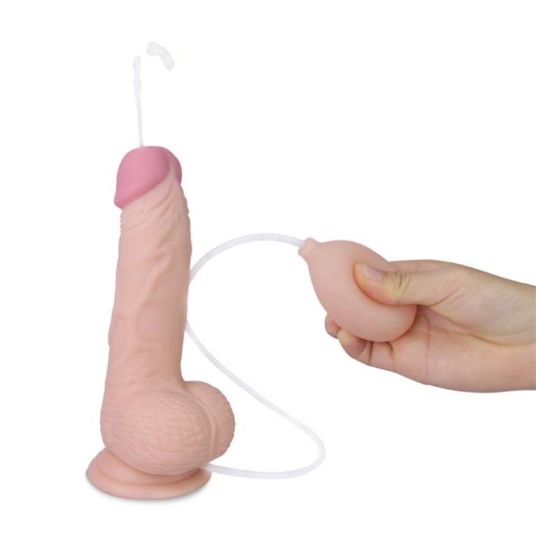 Squirting Dildo boje kože 17,5 cm - Cumming Softee