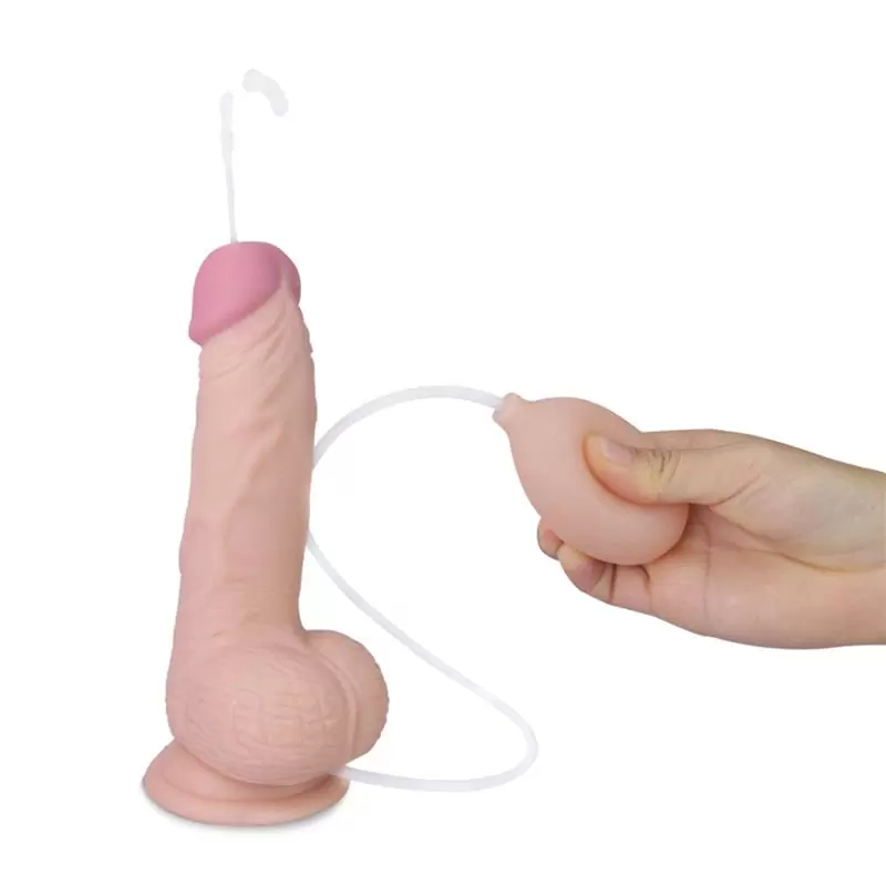 Squirting Dildo boje kože 17,5 cm - Cumming Softee