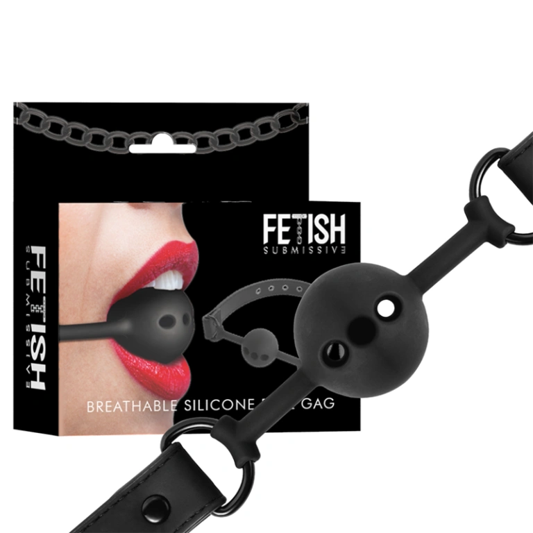 Silikonski ball gag s rupicama za disanje - Fetish Submissive