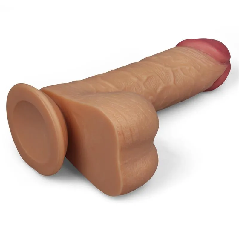 Dildo boje kože 23 cm - King Sized XL Dildo boje kože 23 cm - King Sized XL prikazan s donje strani
