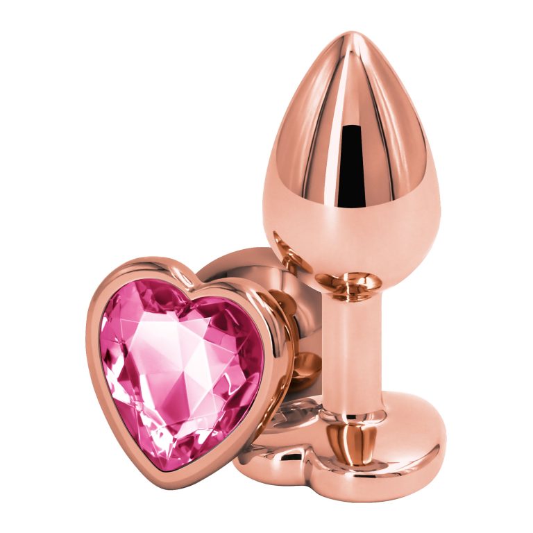 Analni čep mali - Hart Rose Gold s bazom u obliku srca