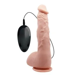 Vibrirajući dildo boje kože Jason 22 cm