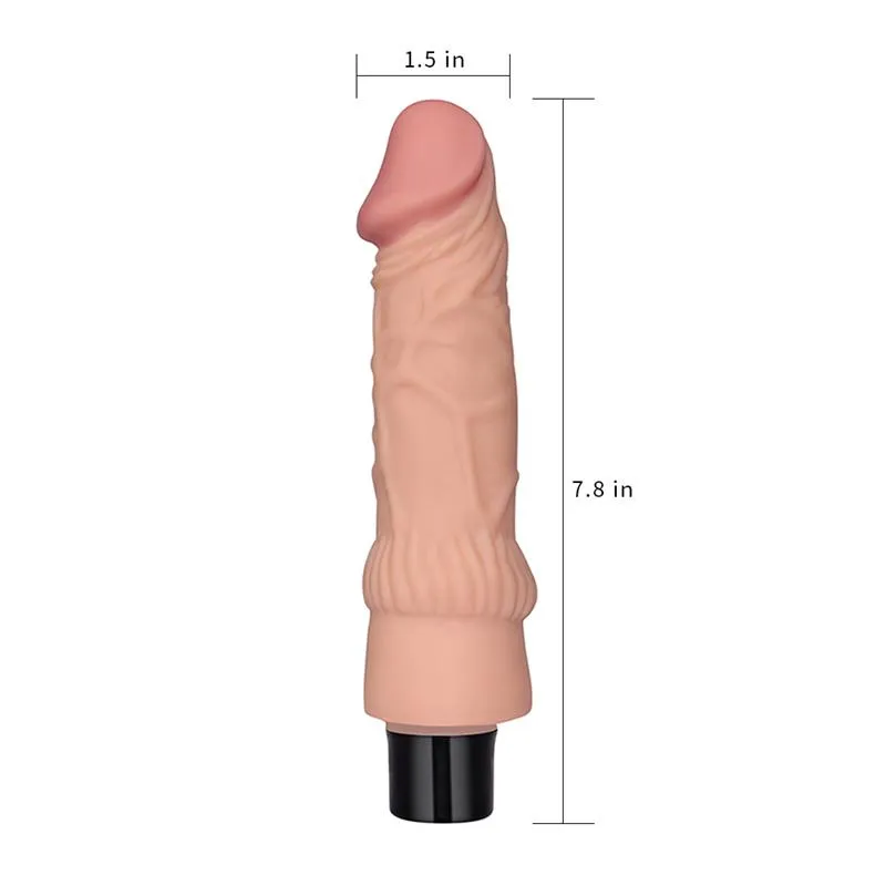 Vibrator Real Softee 16 cm Vibrator Real Softee 16 cm i prikaz dimenzija. Ukupna dužina: 19 cm