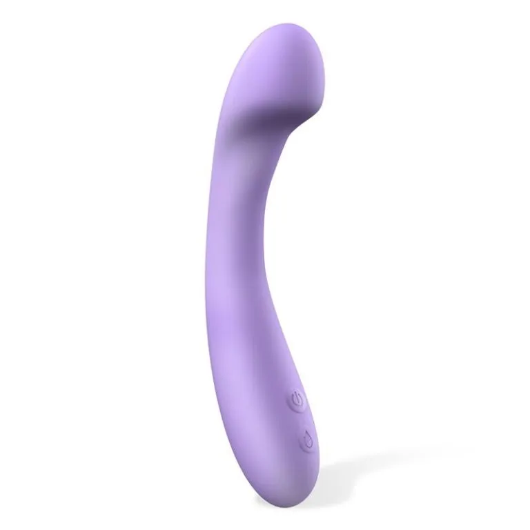 Vibrator za G točku - Engily Ross Dianne prikazan s bočne strane. Na slici je vidljivo proširenje na vrhu.