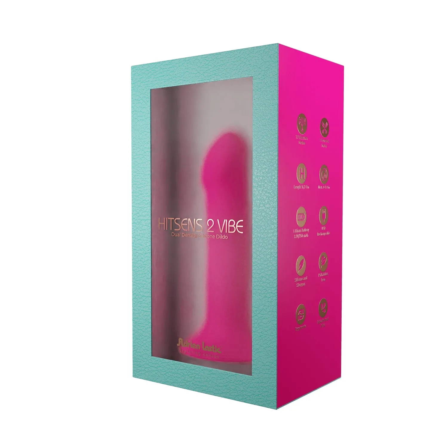 Vibrirajući dildo 17 cm - Hitsens 2 Vibe Vibrirajući dildo 17 cm - Hitsens 2 Vibe prikazan u ambalaži