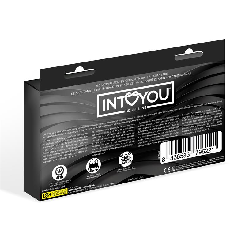Satenska vrpca za vezanje - IntoYou Satenska vrpca za vezanje - IntoYou prikaz ambalaže sa zadnje strane