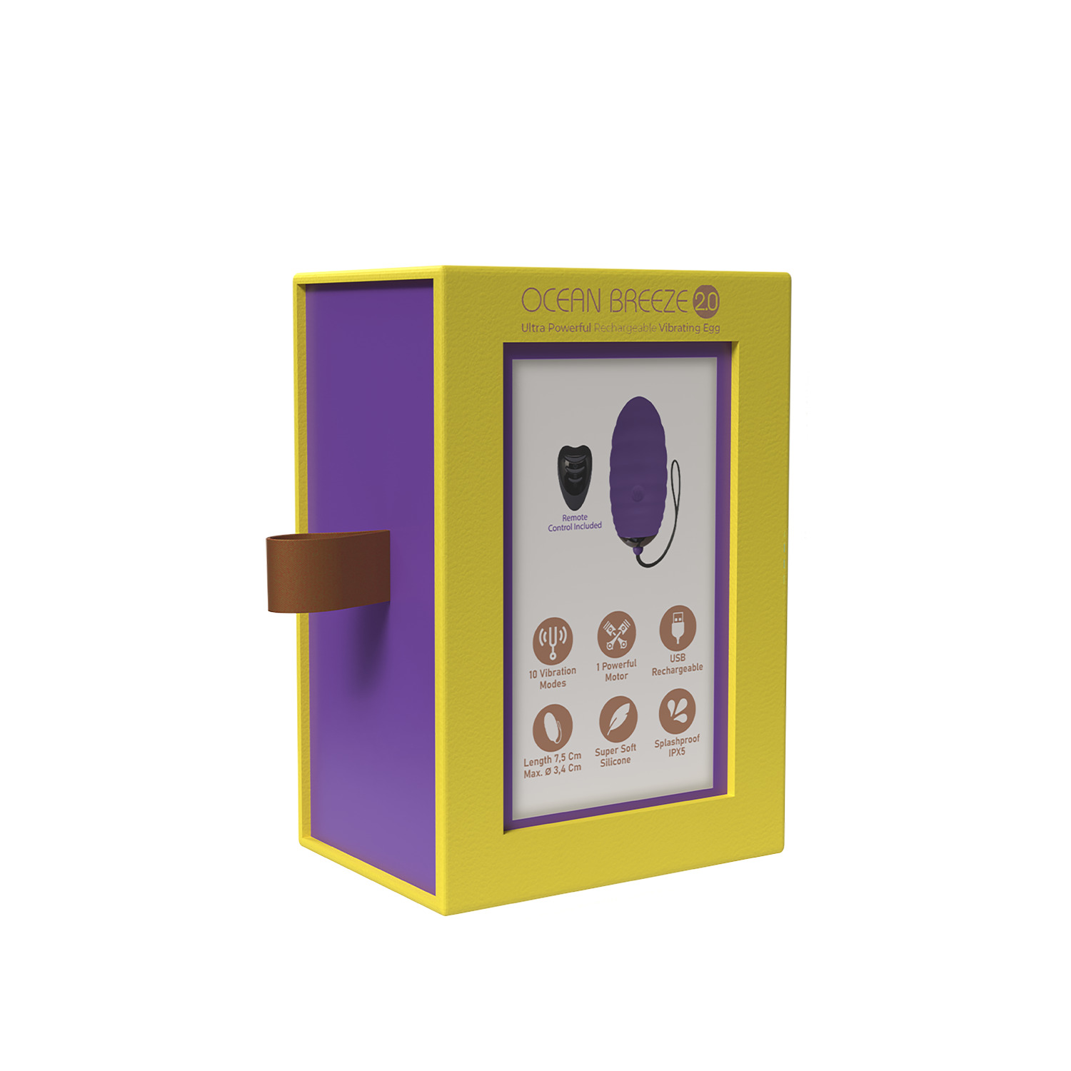 Vibrirajuće jaje ljubičasto - Ocean Breeze 2.0 - ambalaža sa zadnje strane