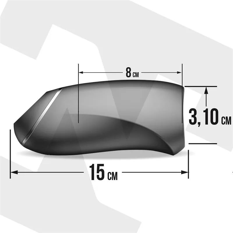 Masturbator s više funkcija - Evony prikaz dimenzija. Dužina 15 cm. Unutarnja dimenzija otvora za umetanje penisa: 4,5 cm x 3 cm. Dužina za umetanje je 7,5 cm.