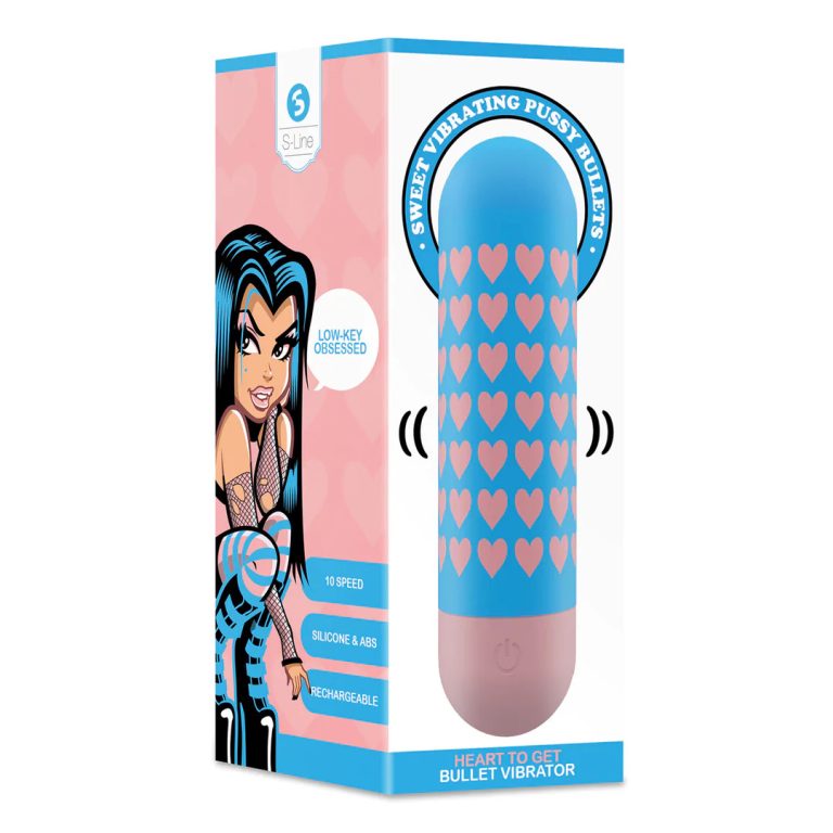 Mini vibrator - Heart to Get prikazan u ambalaži
