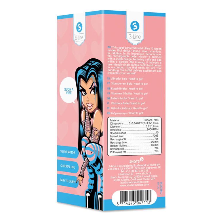 Mini vibrator - Heart to Get prikazan u ambalaži
