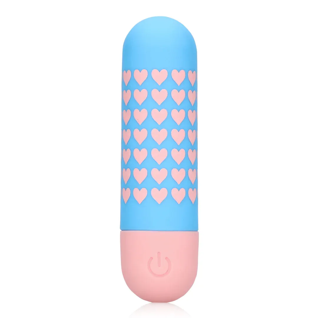 Mini vibrator - Heart to Get Mini vibrator - Heart to Get - prikaz dizajna s malim srcima