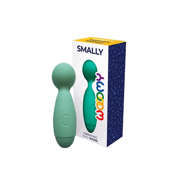 Mini wand masažer tirkizni - Smally pokraj ambalaže