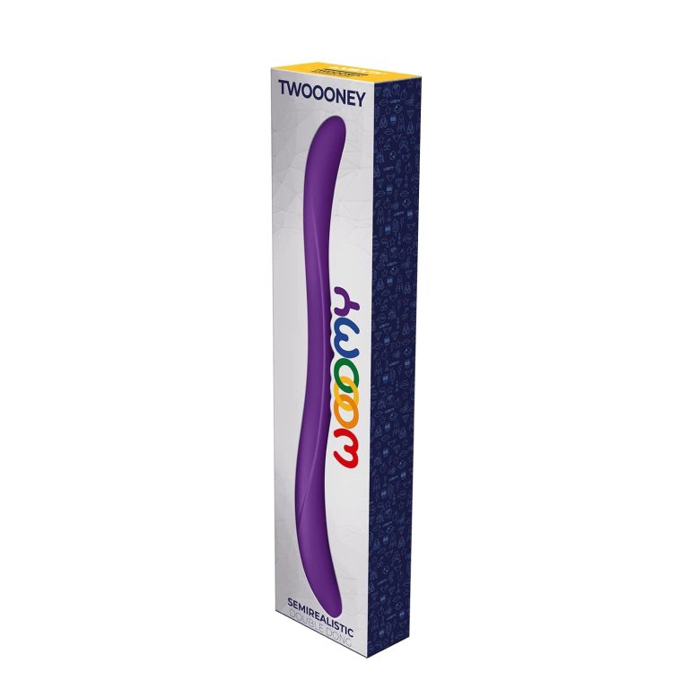 Dvostruki dildo ljubičasti 35 cm - Twoooney - ambalaža