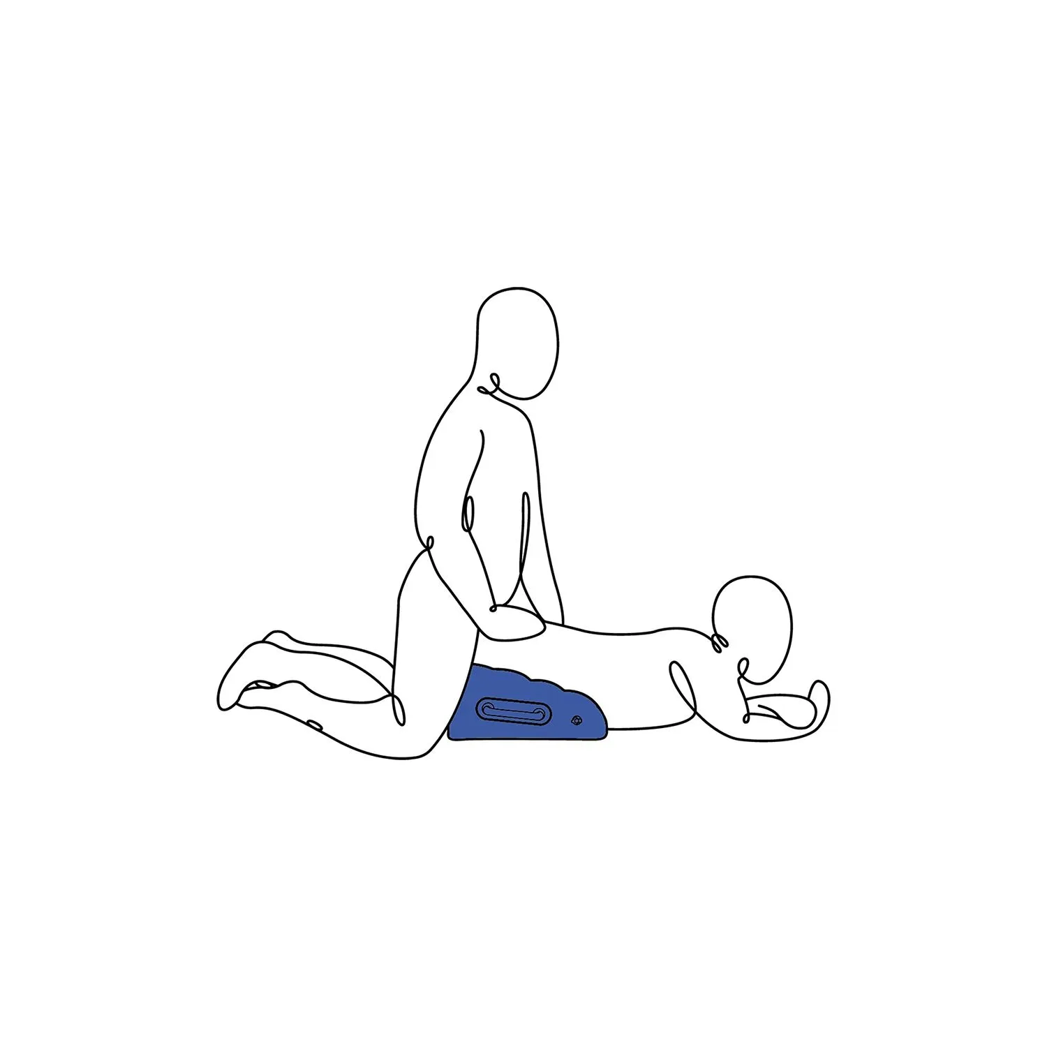 Seks jastuk - Inflatable Positioner - prikaz doggy style poze s potporom jastuka ispod zdjelice