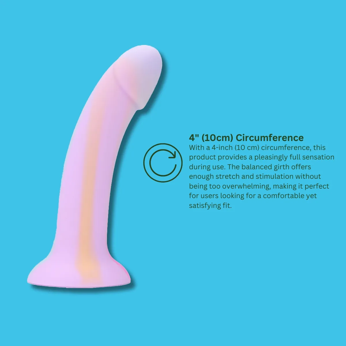 Dildo 18 cm - Mina Taro prikaz opsega od 10 cm (cca 3,3 cm promjer)