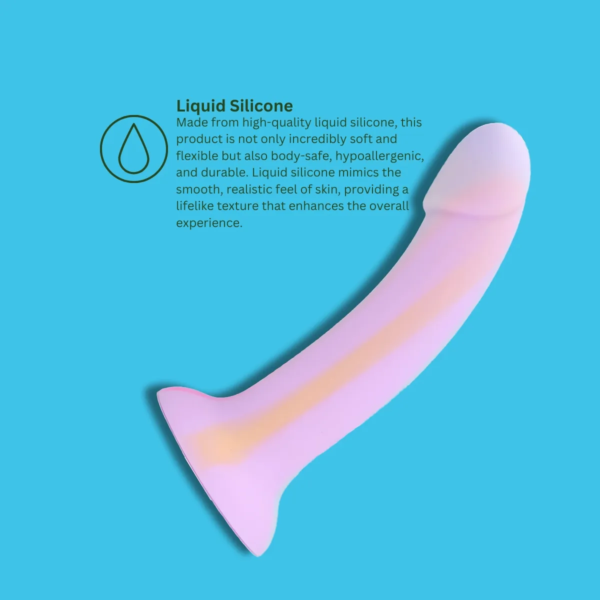 Dildo 18 cm - Mina Taro napravljen je od tekućeg silikona.