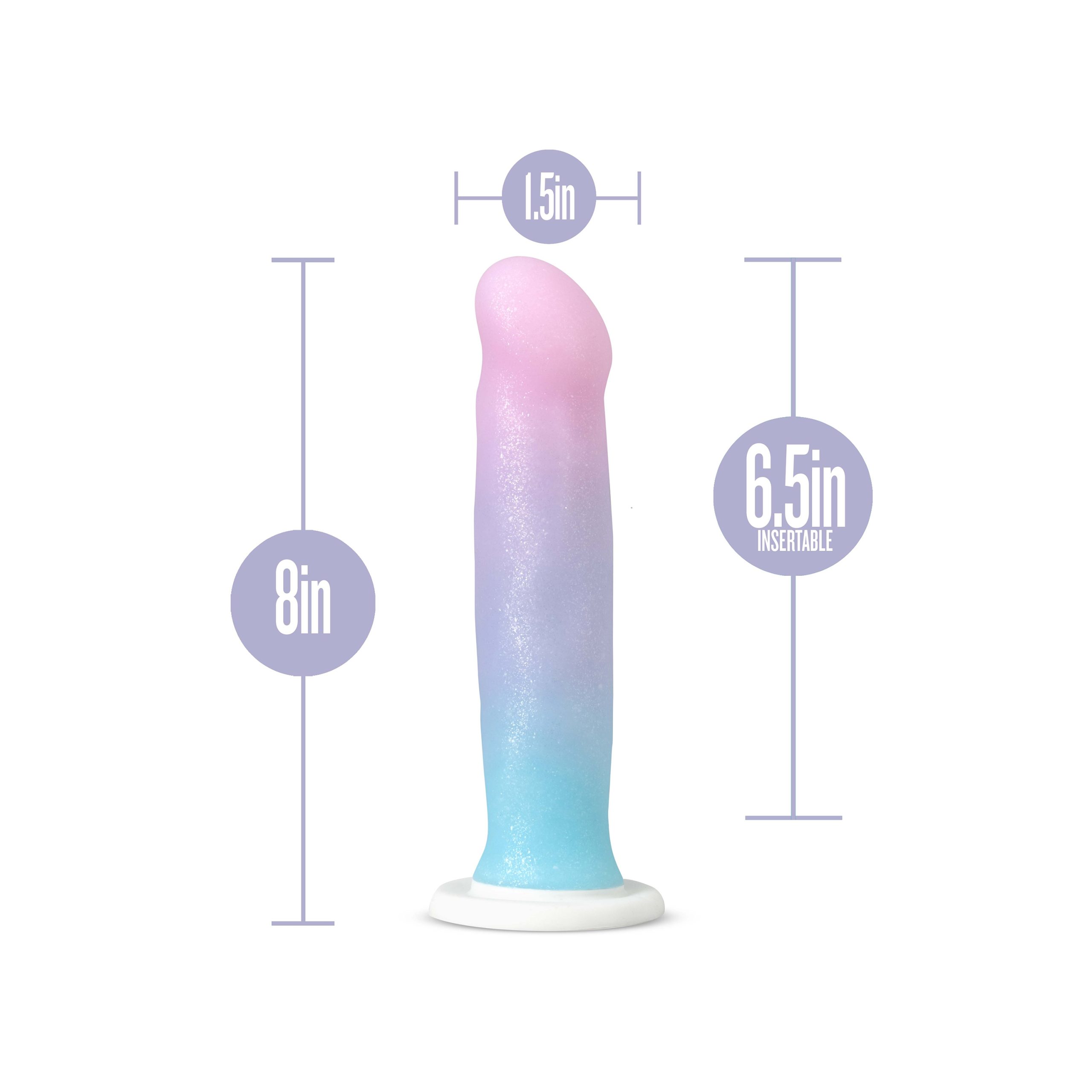 Dildo 19 cm - Avant Lucky. Prikaz dimenzija: Ukupna dužina: 20 cm, Promjer 3,9 cm