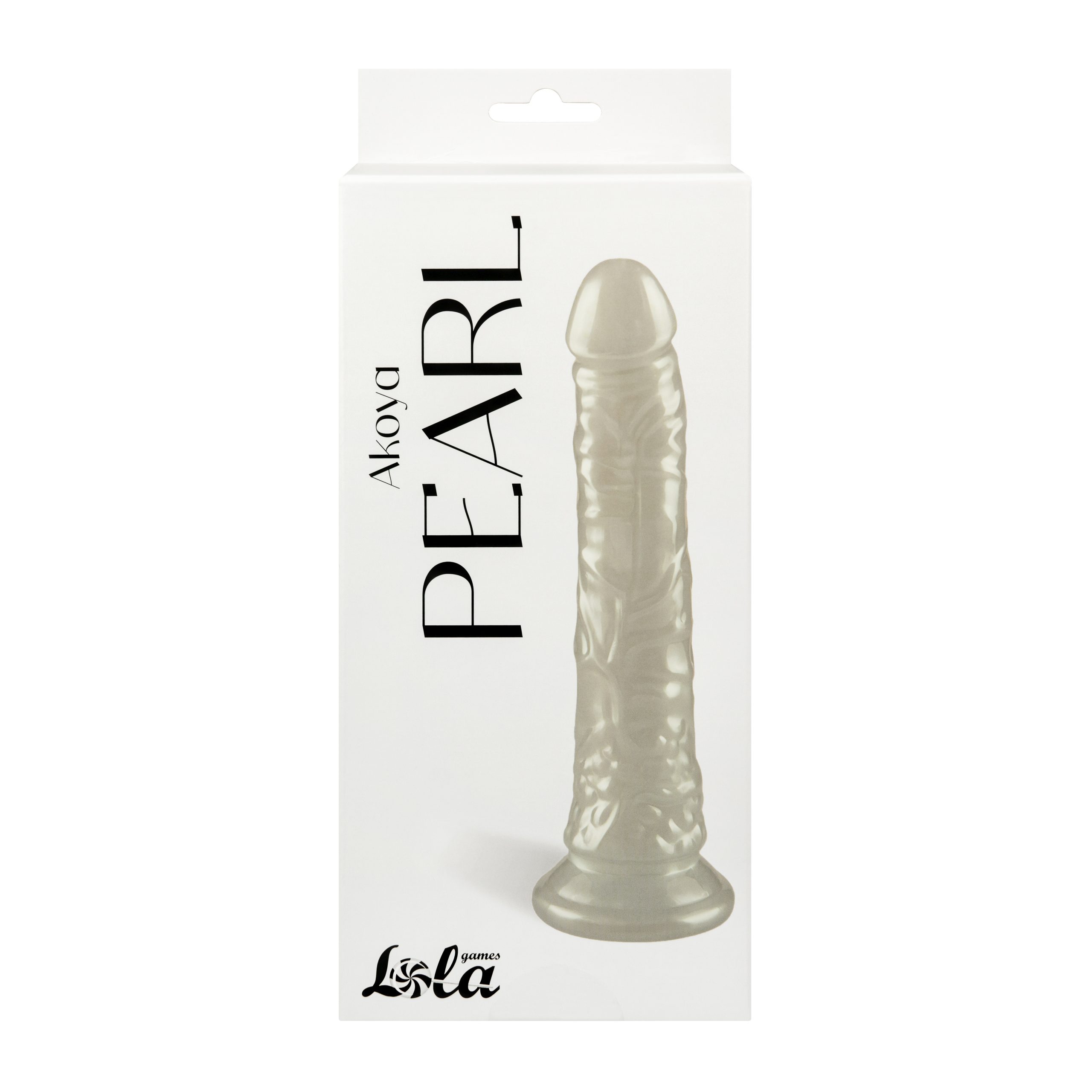 Dildo 18 cm - Akoya Pearl White - prikaz u ambalaži