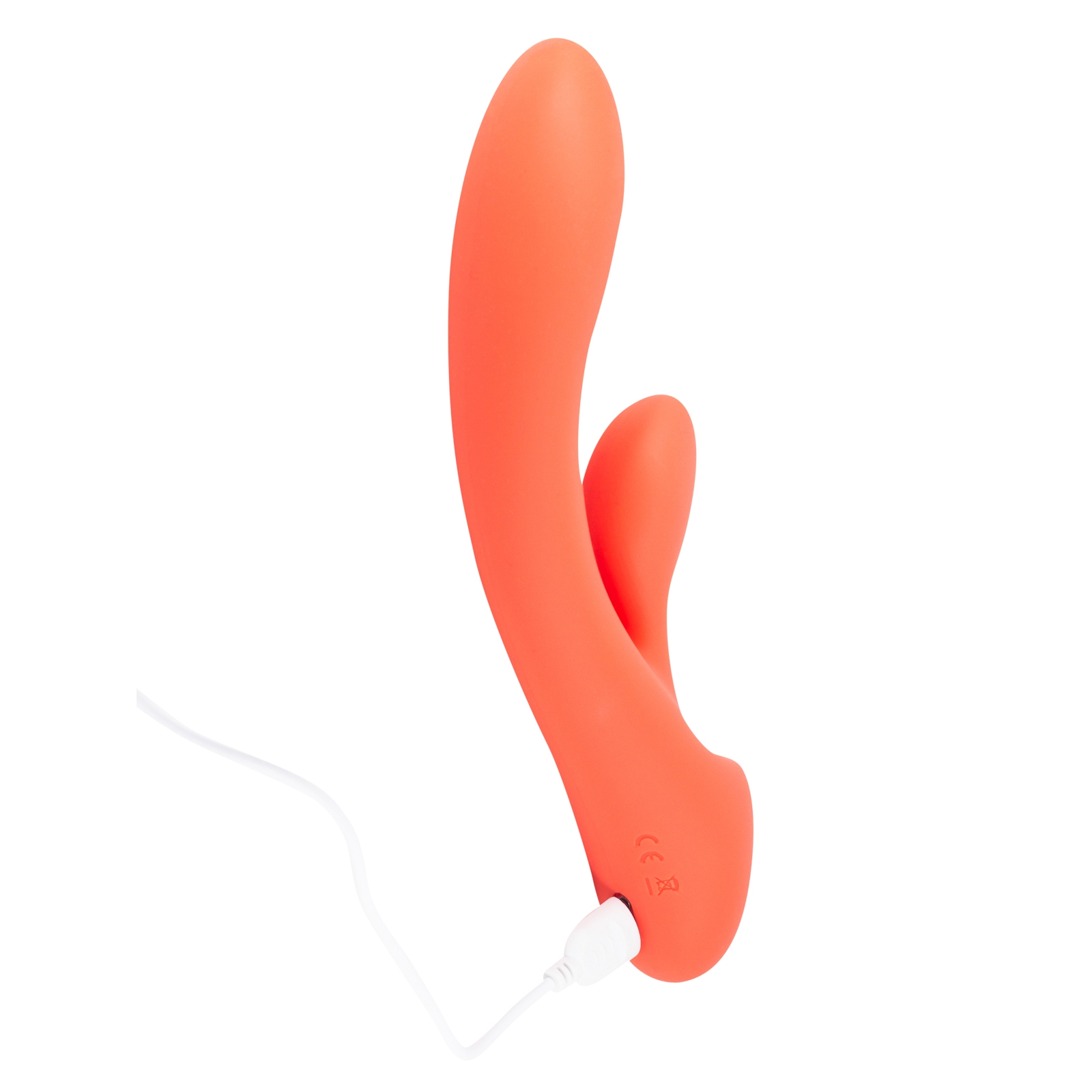 Rabbit vibrator Bali Sunset - Coral Pink - prikaz punjenja putem USB kabela