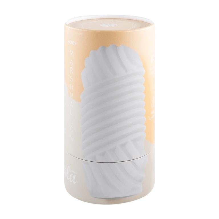 Masturbator bijeli - Marshmallow Honey - u papirnoj ambalaži u obliku valjka