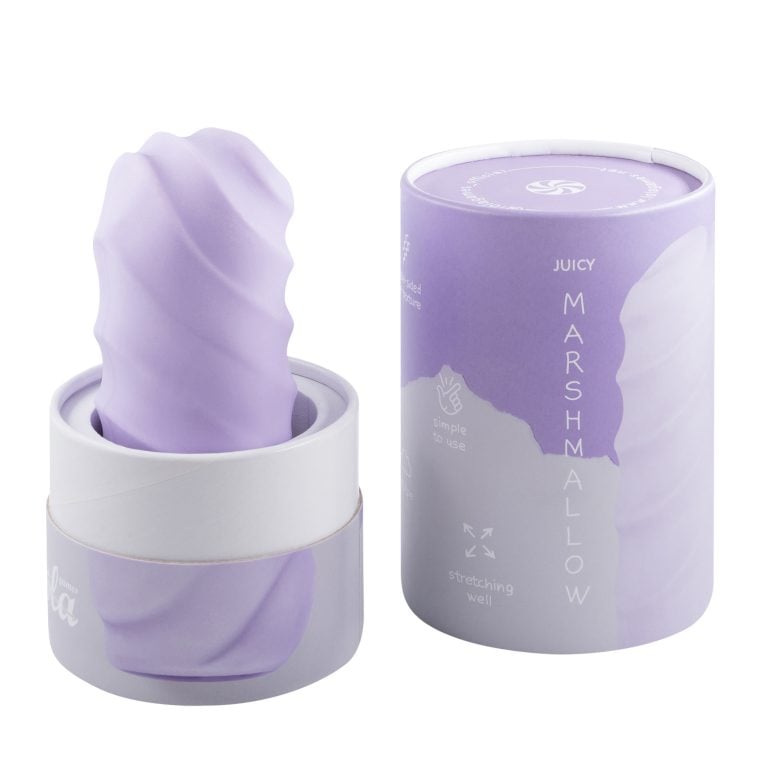 Masturbator ljubičasti - Marshmallow Juicy - prikaz u otvorenoj ambalaži