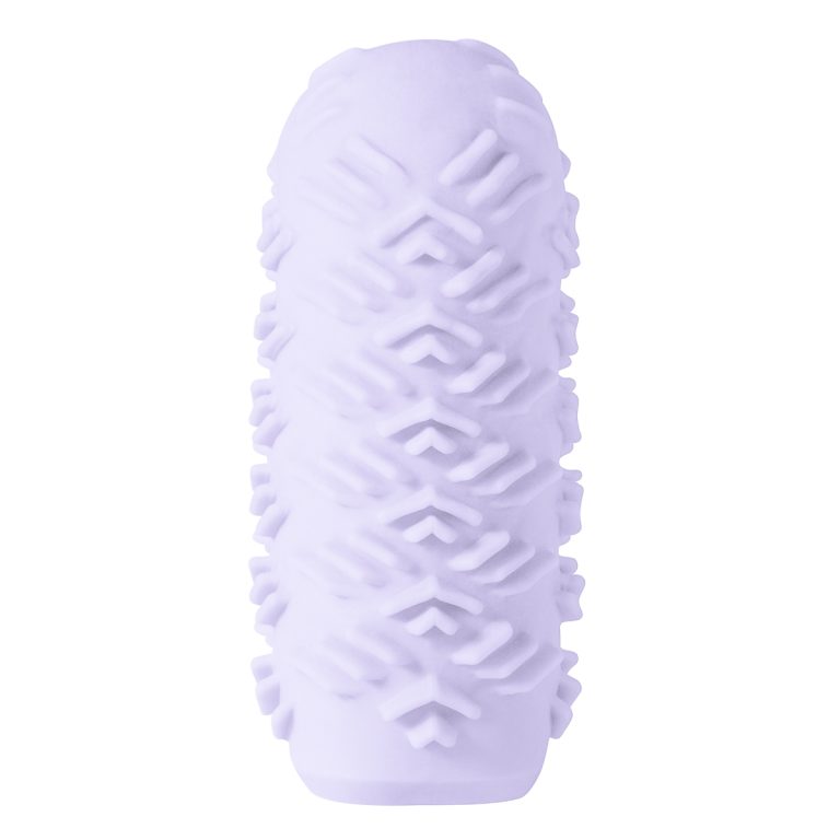 Masturbator ljubičasti - Marshmallow Juicy - prikaz strane s izbočenjima u obliku kratkih crtica