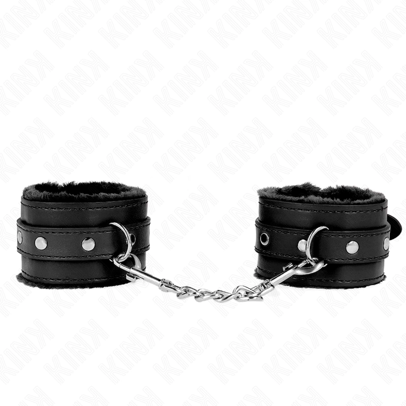 Lisice crne - Kink Fur Lined Lisice crne - Kink Fur Lined - vidljive su lisice podstavljene mekanom imitacijom krzna i spojene metalnim lančićem