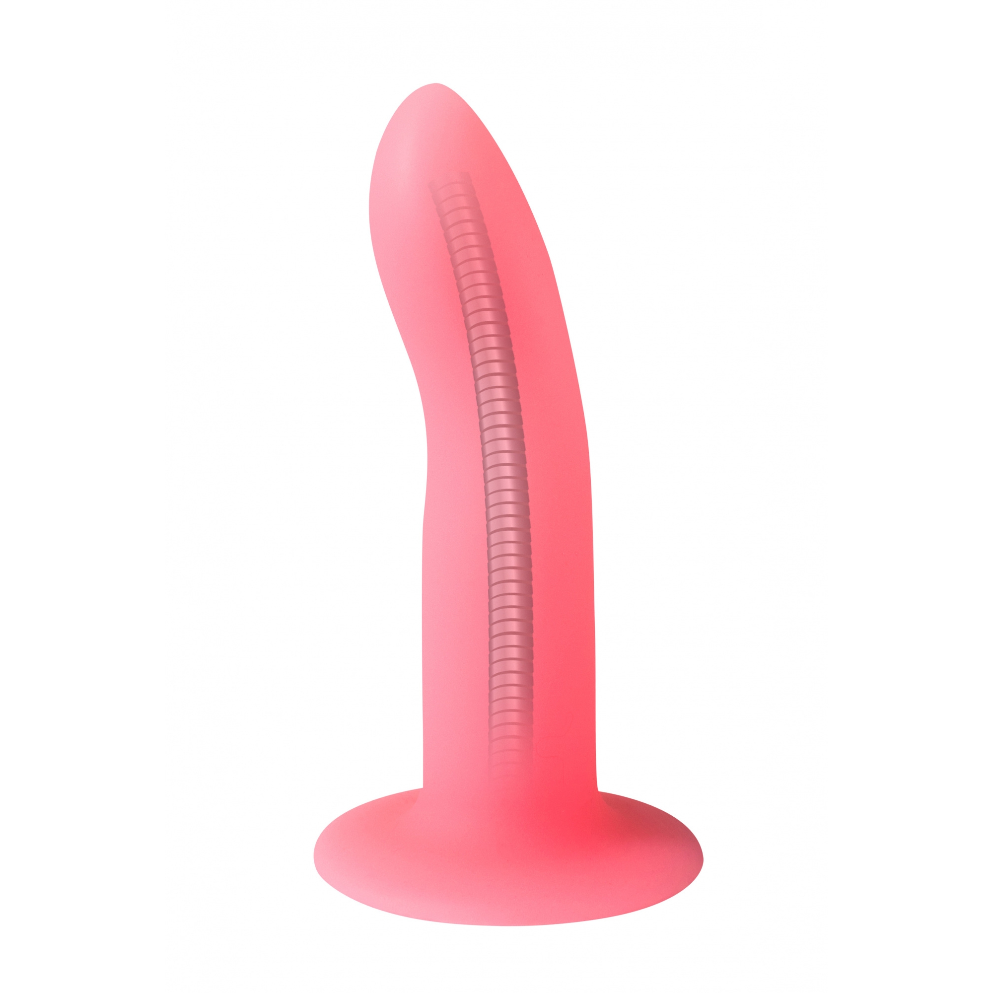 Dildo koji svijetli u mraku 16 cm - Techno Moon Beam - prikaz fleksibilne jezgre koja omogućuje savijanje dilda