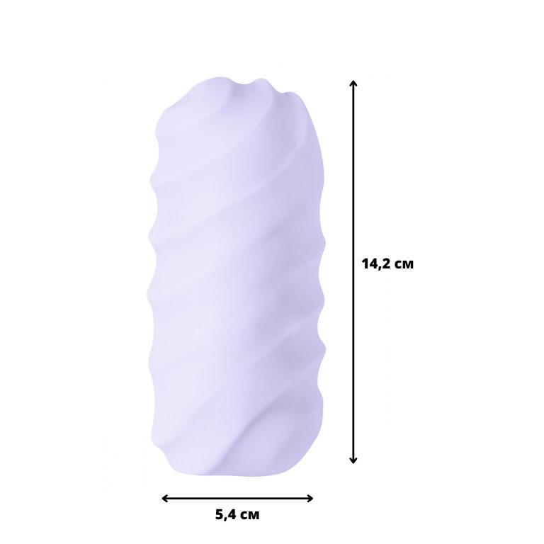 Masturbator ljubičasti - Marshmallow Juicy - prikaz diomenzija: dužina 14,2 cm, širina 5,4 cm