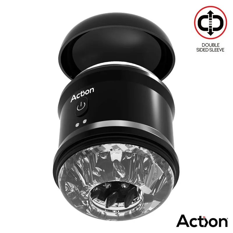 Masturbator s vibracijom - Thor - prikaz stavljanja poklopca za zaštitui