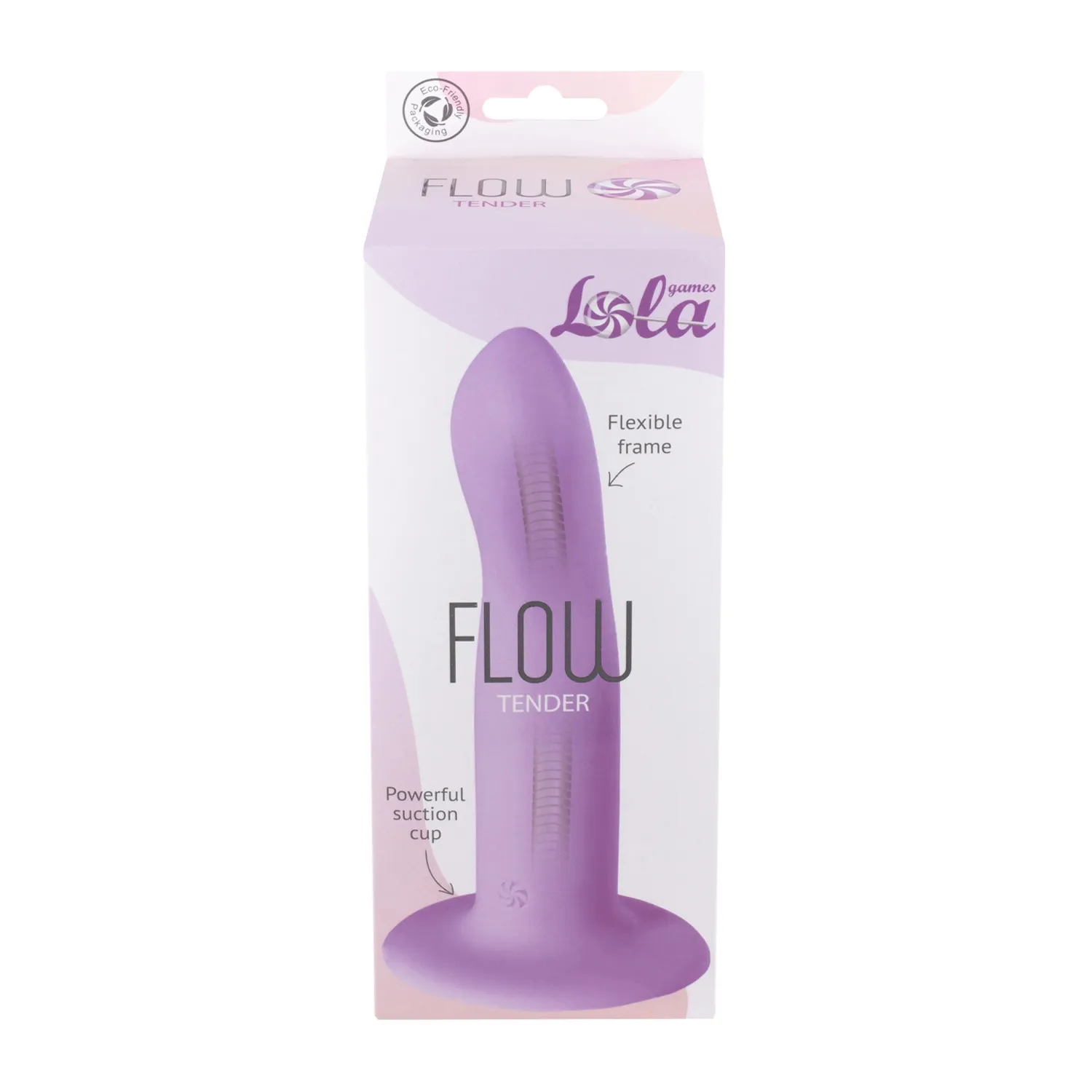 Dildo ljubičasti 16 cm - Flow Tender Dildo ljubičasti 16 cm - Flow Tender - ambalaža