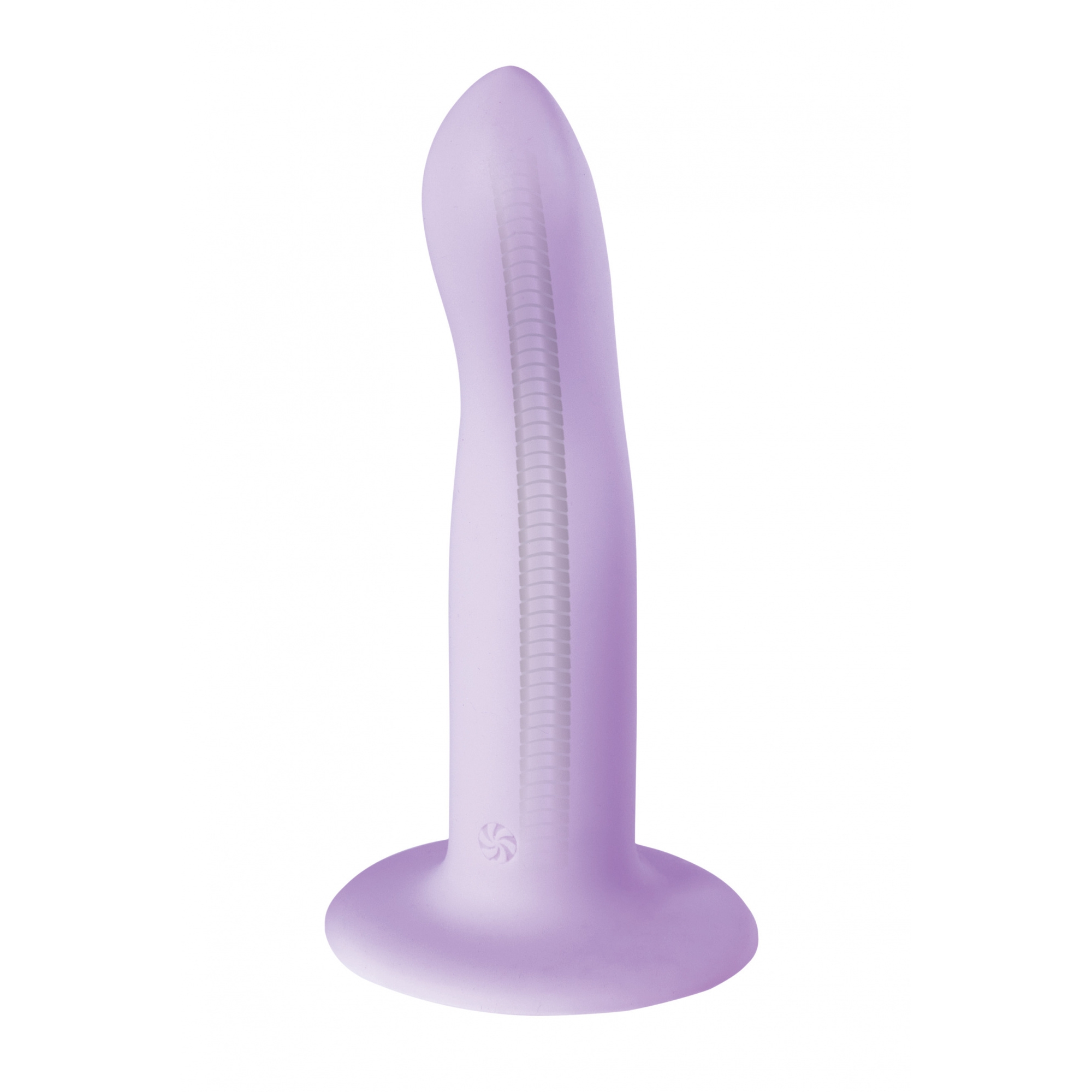 Dildo ljubičasti 16 cm - Flow Tender Dildo ljubičasti 16 cm - Flow Tender - prikaz dilda i njegove čvrste jezgre unutar silikonskog tijela koja omogućuje savijanje u željeni položaj