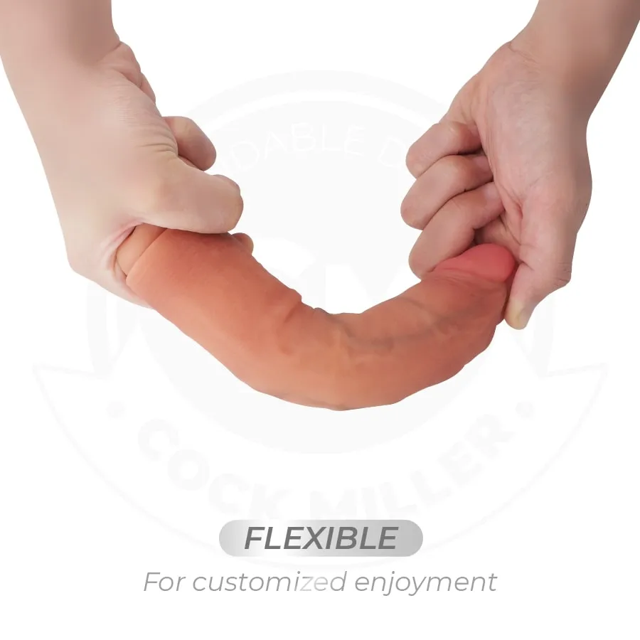 Vibrirajući dildo s daljinskim upravljačem 19 cm - Cock Miller - prikaz fleksibilnosti u ljudskoj ruci