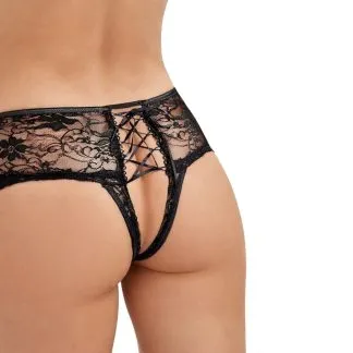 Gaćice crne - Open Crotch Lace Panty