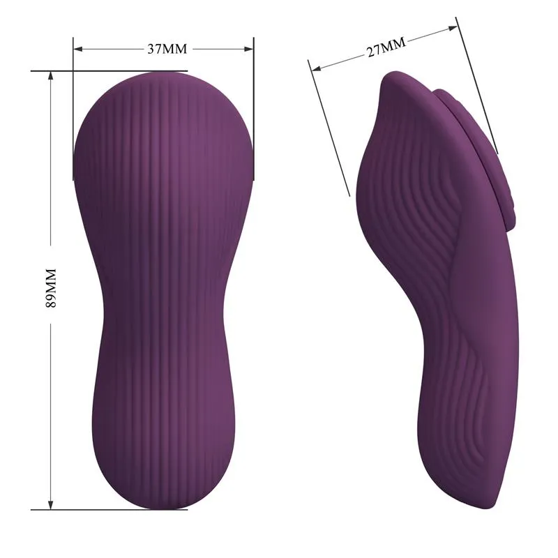 Vibrator za gaćice s aplikacijom - Pretty Love Mane - dimenzije: dužina: 8,9 cm, širina: 3,7 cm, debljina: 2,7 cm