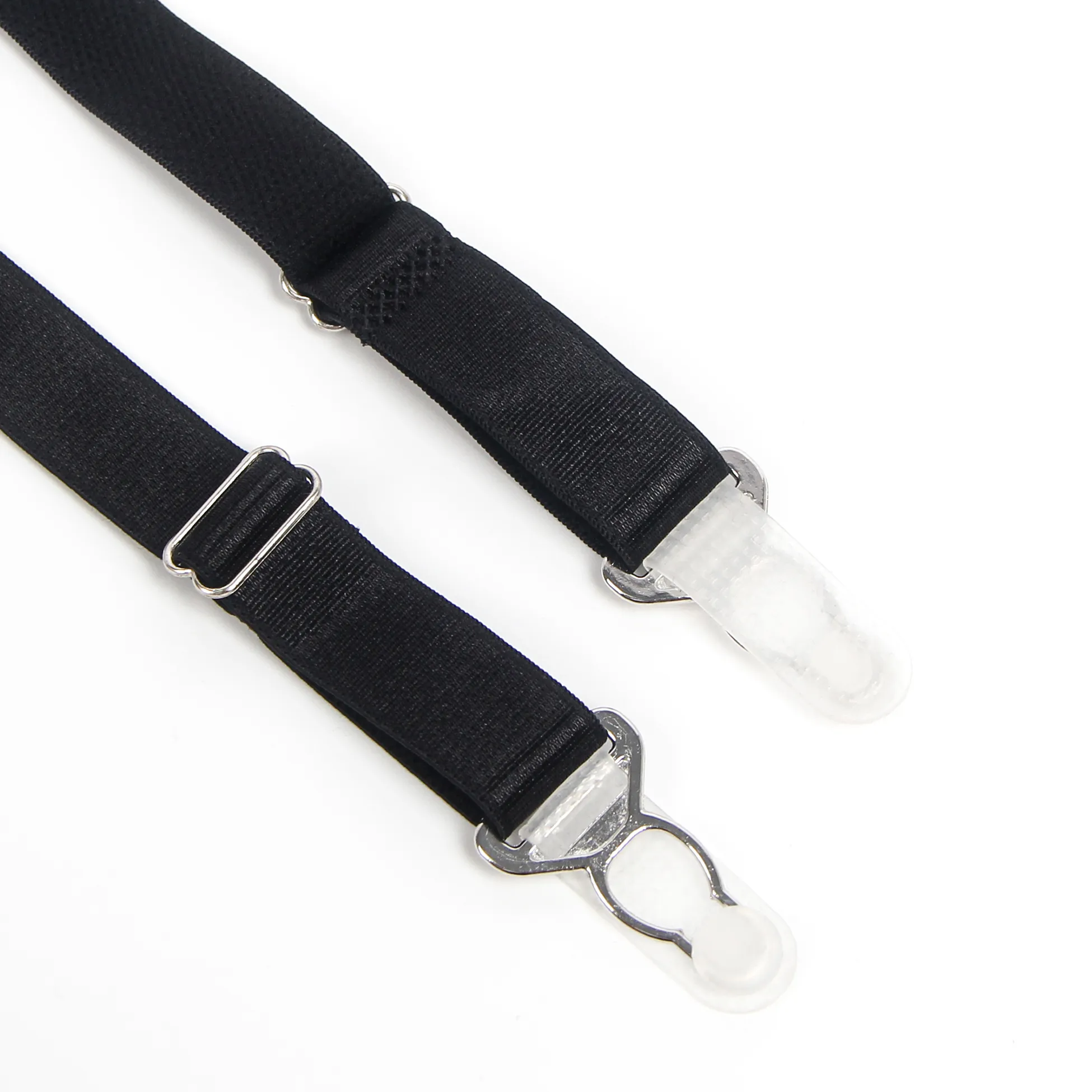 Halteri i tange crne - Lace Garter Classic - prikaz kopčica za čarape