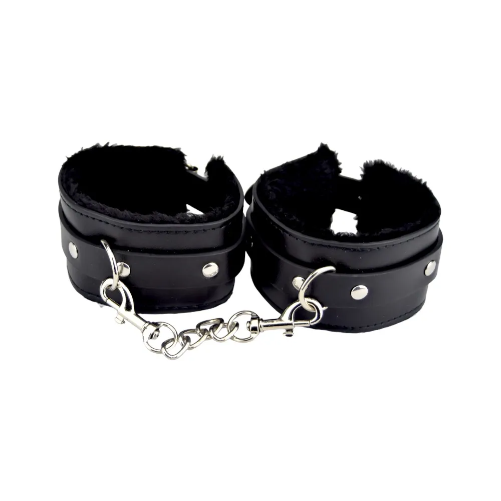 N11932-bound-to-please-furry-plush-wrist-cuffs-black-2
