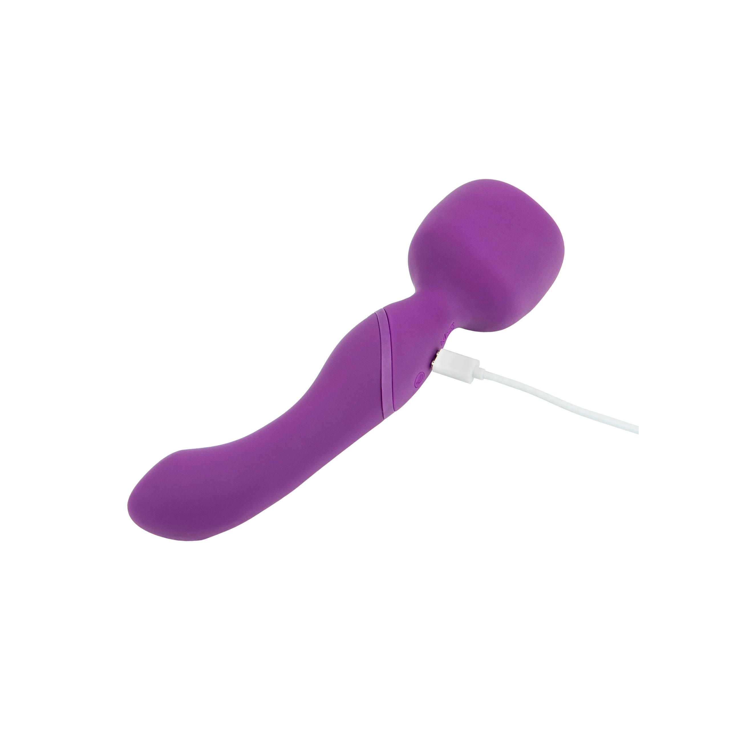 Dvostrani masažer ljubičasti - Lola Heating Wand - prikaz punjenja putem priloženog USB kabela
