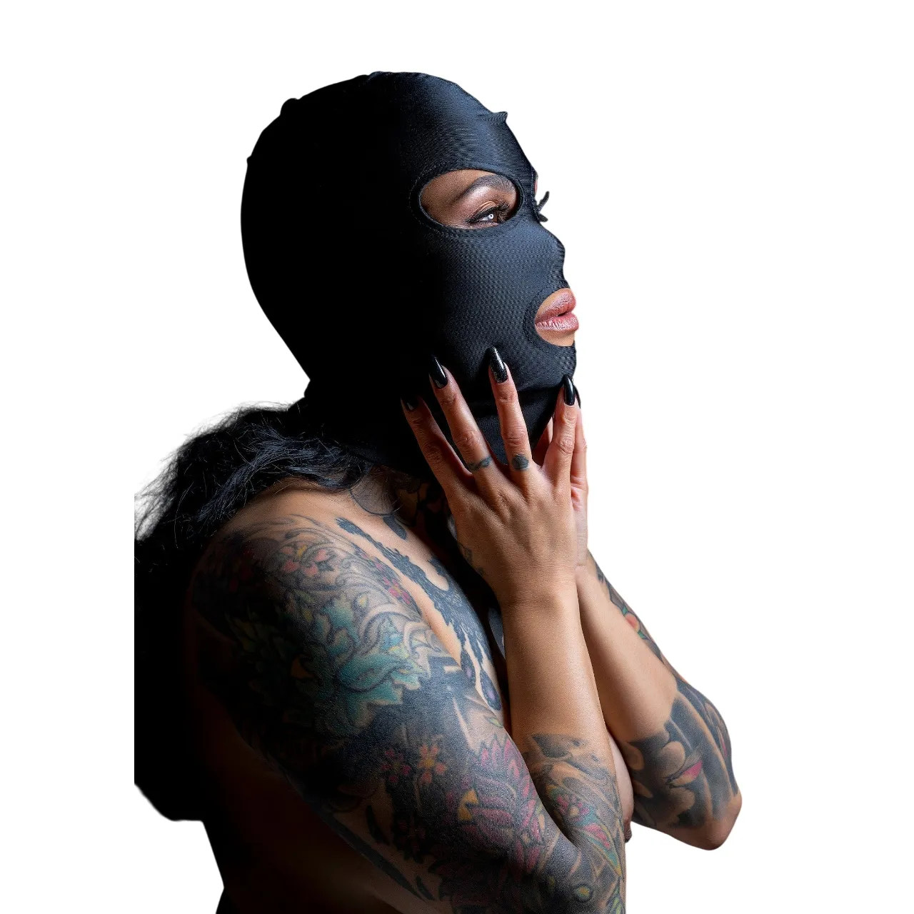 Maska s otvorom za oči i usta - Taboom Spandex Hood Maska s otvorom za oči i usta - Taboom Spandex Hood - prikaz na ženskoj osobi