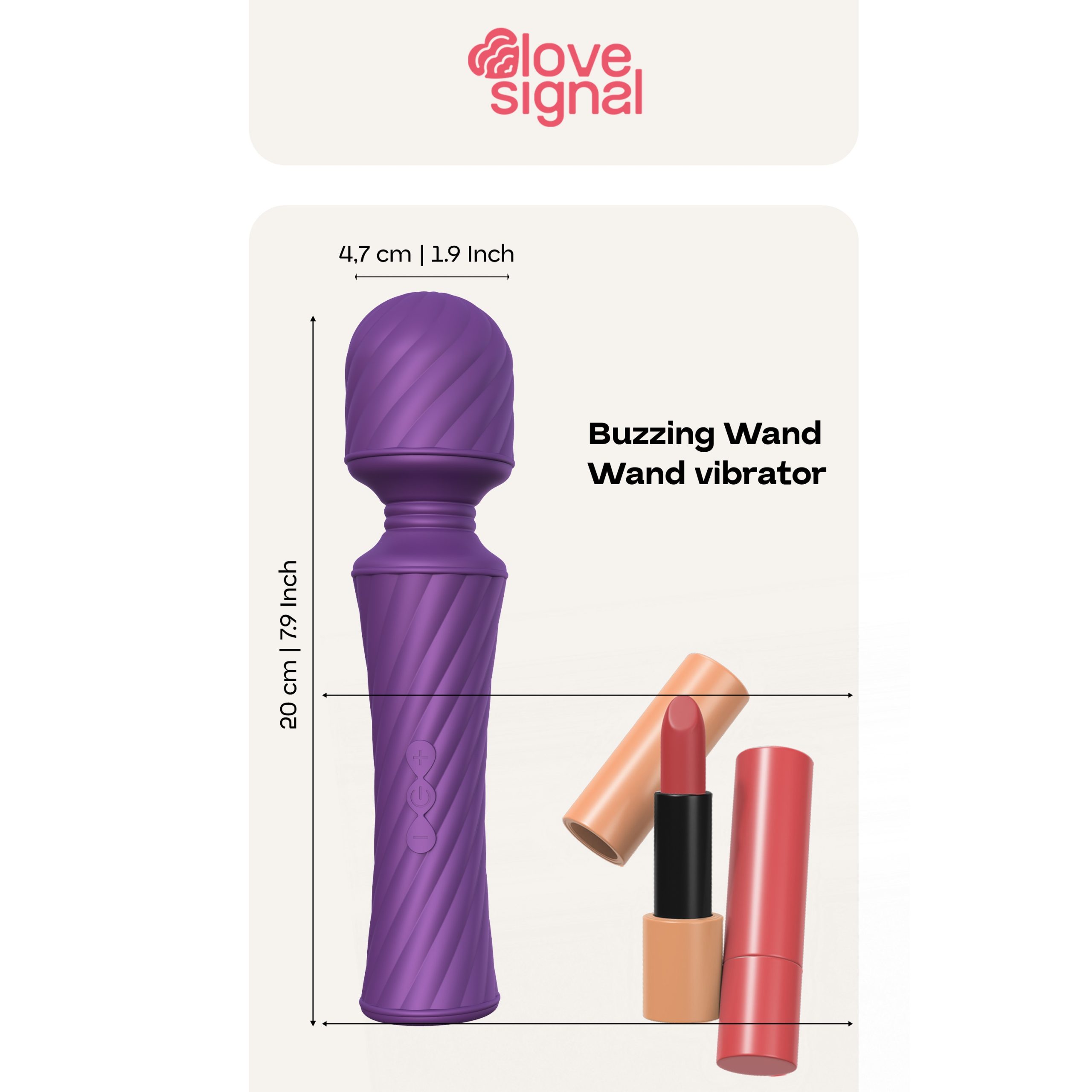 Wand masažer ljubičasti - Buzzing Wand Wand masažer ljubičasti - Buzzing Wand - dimenzije: dužina 20 cm, širina masažne glave 4,7 cm