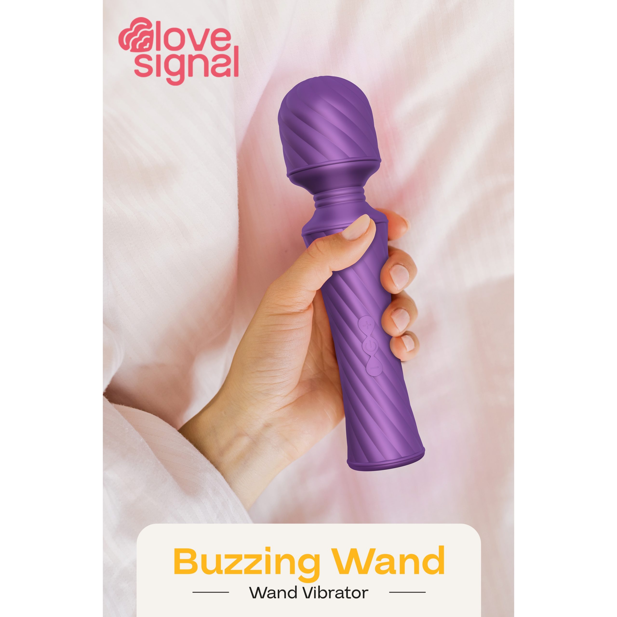 Wand masažer ljubičasti - Buzzing Wand Wand masažer ljubičasti - Buzzing Wand - prikaz u ruci