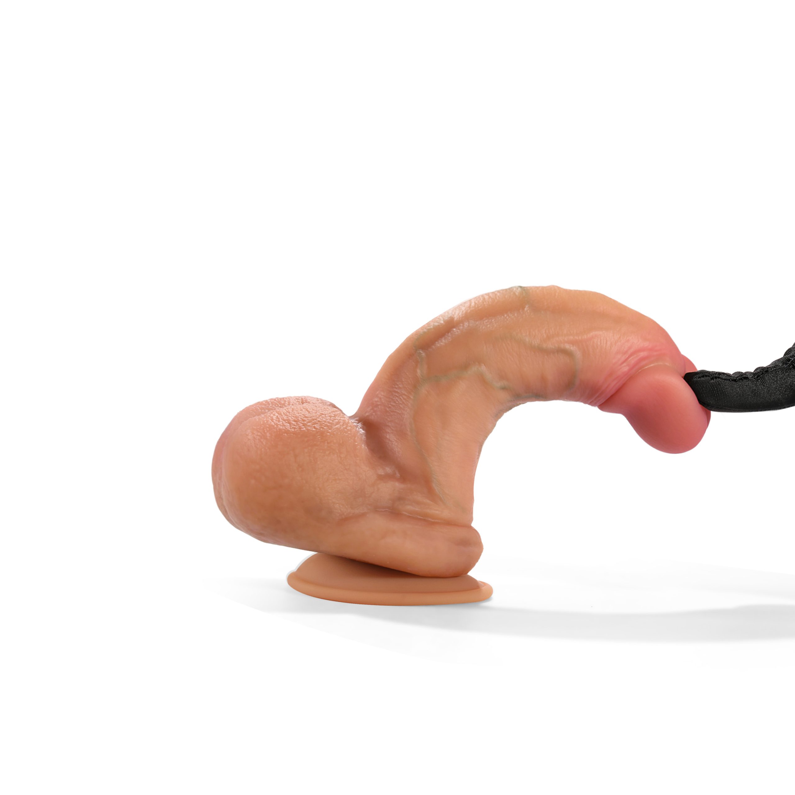 Dildo boje kože 15 cm - Fang Instinct - prikaz savitljivosti dilda
